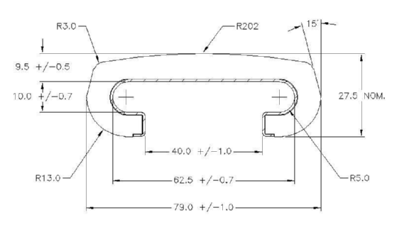 Оригинальные поручни эскалатора 7940FWCX с хлопковой подкладкой для использования в помещении